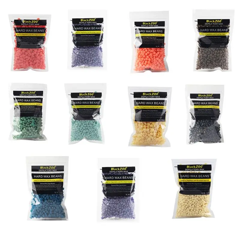 

50g/100g 11 Styles Women Men Painless Hair Removal Pellet Hot Film Hard Wax Beans Face Body Depilatory