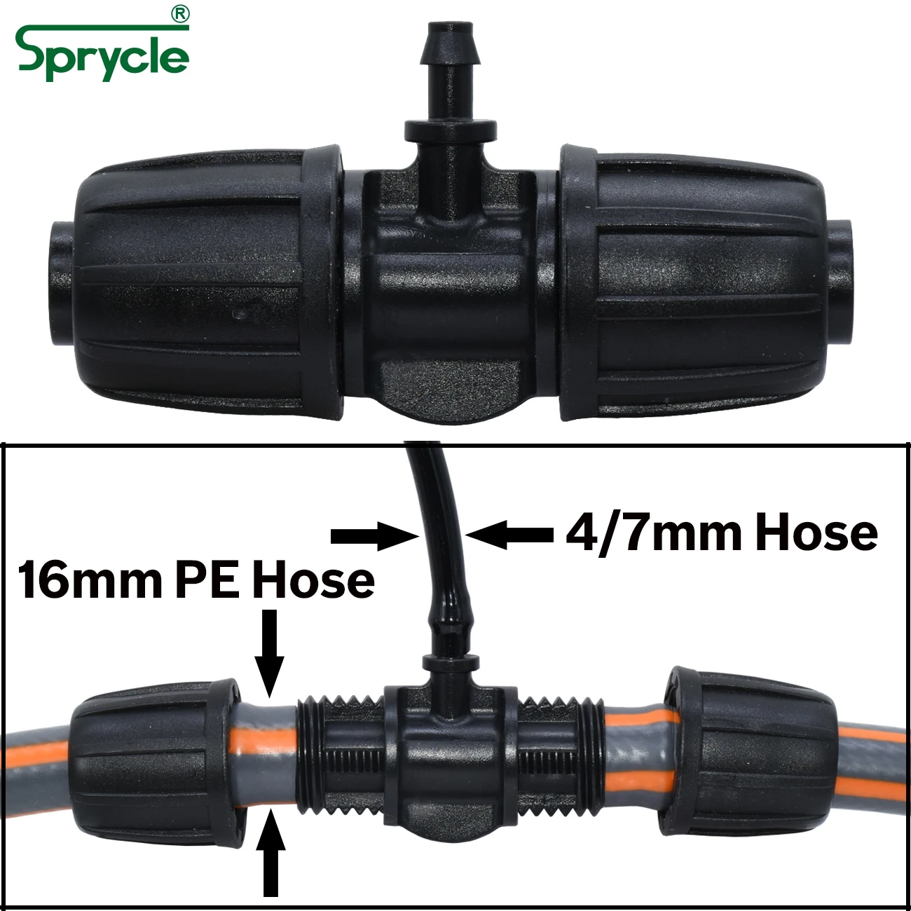 Тройник для шланга SPRYCLE 10 шт. от 16 мм до 4/7 резьбовой замок переходник полива сада