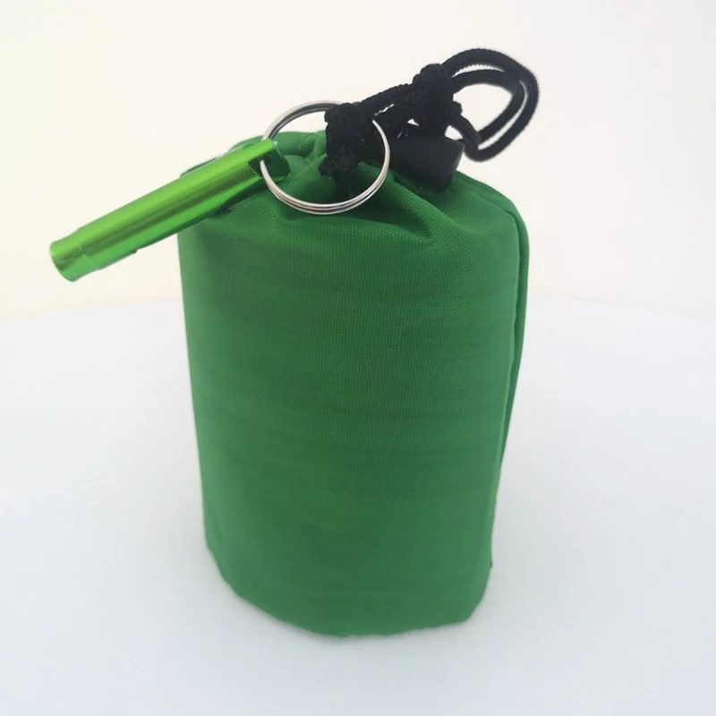 Портативный многоразовый складной аварийный спальный мешок с карабином и