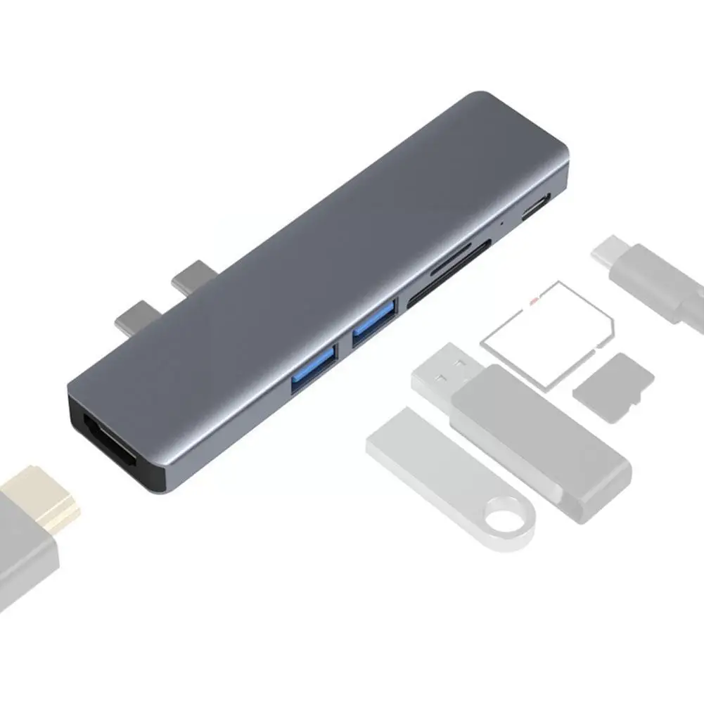 

SD Card Reader USB C Card Reader 7 In 1 USB 2.0 TF/Mirco Type Memory Adapter Drive SD Flash Smart Cardreader Reader C Card N1E5