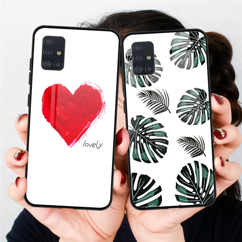 Чехол для Samsung Galaxy S20 Plus Ultra чехол с рисунком из стекла S 8 9 10 A51 A71 Note PRO PLUS | Мобильные