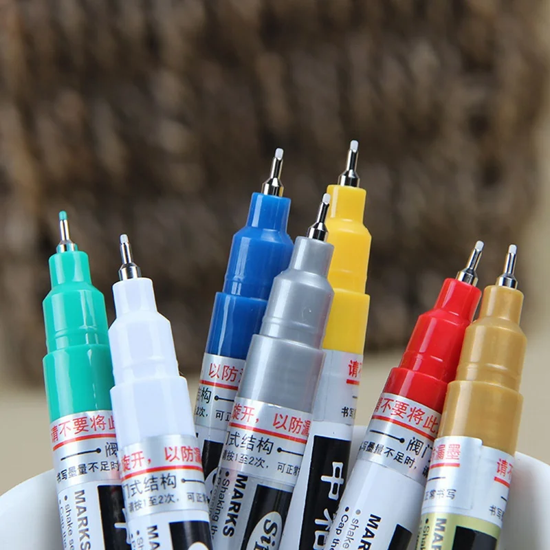 

1pcs Metallic Marker 8 Colors for Choose 0.7mm Extra Fine Point Paint Marker Non-toxic Permanent Marker Pen DIY Art Marker W