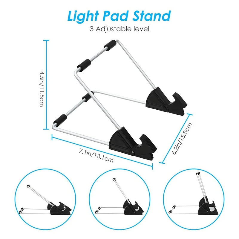 

Painting A4 LED Light Pad Kit, DIY Dimmable Light Brightness Board with Stand and Clips DIY 5D Diamond Painting Tools