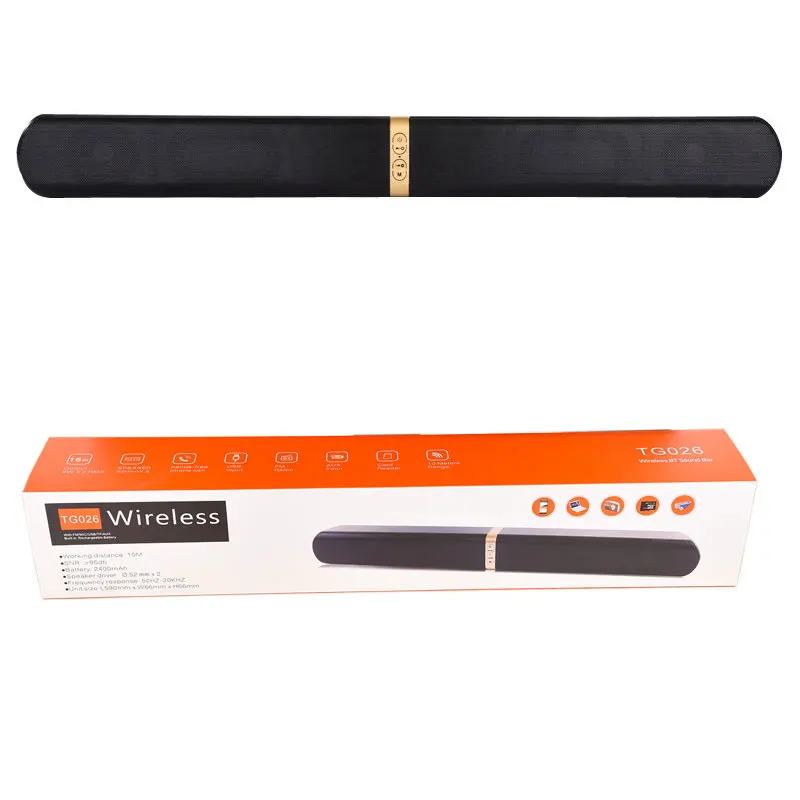 

NEW TG026 computer speaker can remote control wireless home theater bass hands-free call subwoofer speaker support AUX USB TF FM