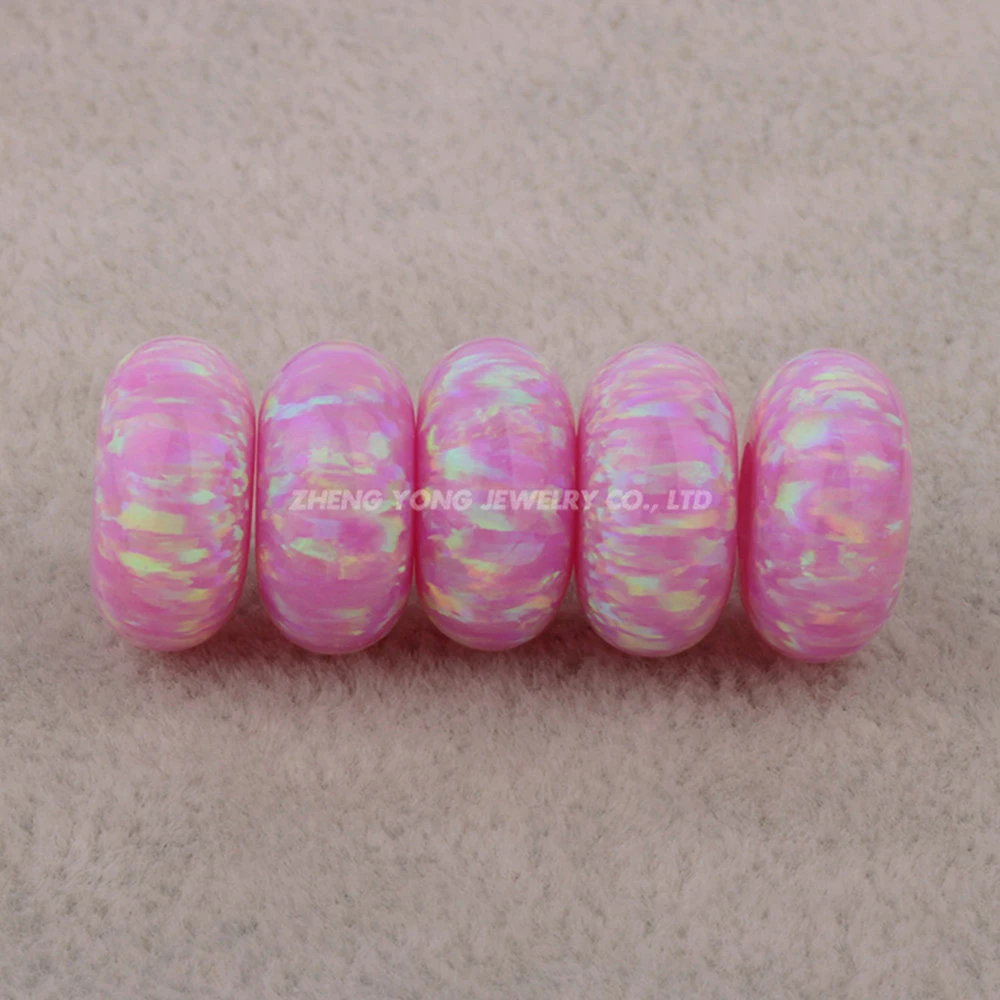 1 шт./лот 14 мм Синтетические опаловые бусины круглой формы с размером отверстия 5