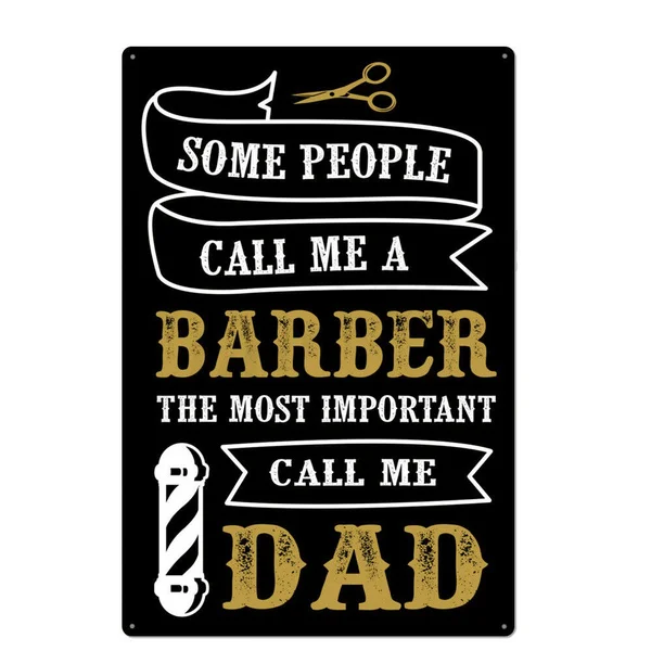 

Metal Tin Sign Barber Dad Poster Pub Home Vintage Retro Poster Gift
