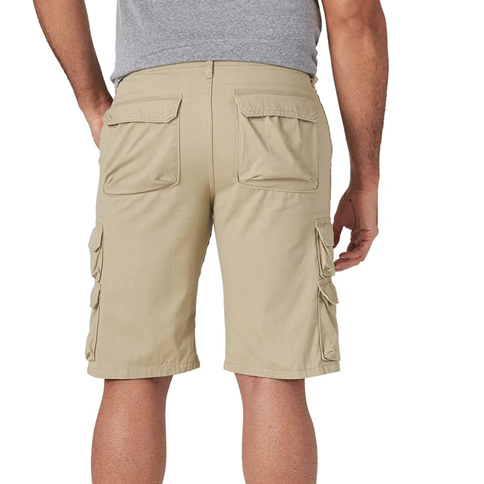 

Fashion Casual Shorts Men Pocket Zipper Resilience Leisure Time Tooling Run Jogging Sports Fitness Short Homme Men Clothing