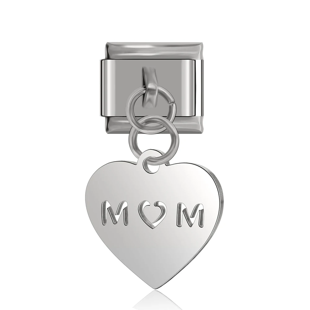 DJ111 I Hapiship 9 мм ширина Маргаритка Сердце цветок бабочка крест зеленый браслет с итальянскими подвесками нержавеющая сталь ювелирных изделий DJ01 - Окраска металла: DJ111 I