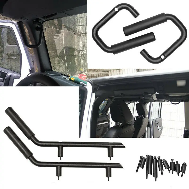 Запчасти для Jeep JK, подлокотник из алюминиевого сплава для салона автомобиля, 2/4 двери, передняя и задняя рукоятка для Jeep Wrangler 2007 Up, автомобильный Стайлинг