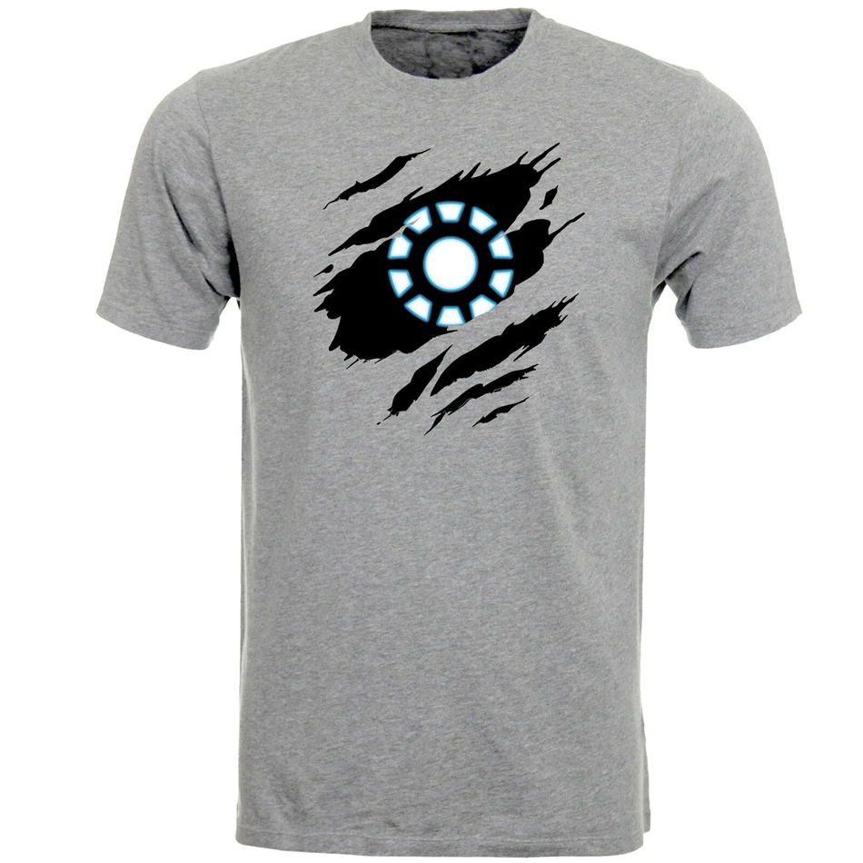 Железный человек Arc Reactor Earth 616 логотип герой комиксов Marvel Мужская футболка Топ S M