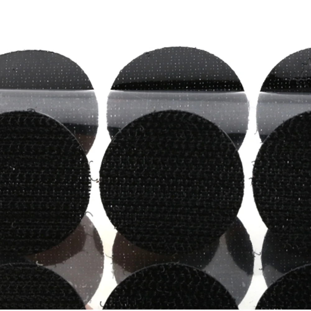 

500 Pairs 20mm Diameter Round Back Sticky Tapes Hook and Loop Self Adhesive Dot Tapes