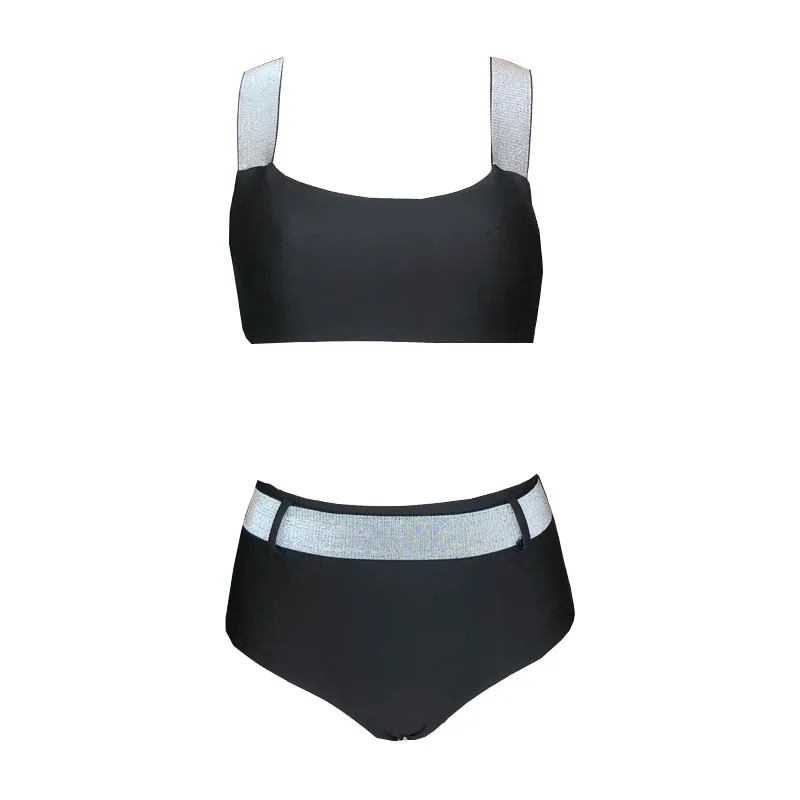 Купальник женский с высокой талией пикантный комплект бикини чашками пуш-ап