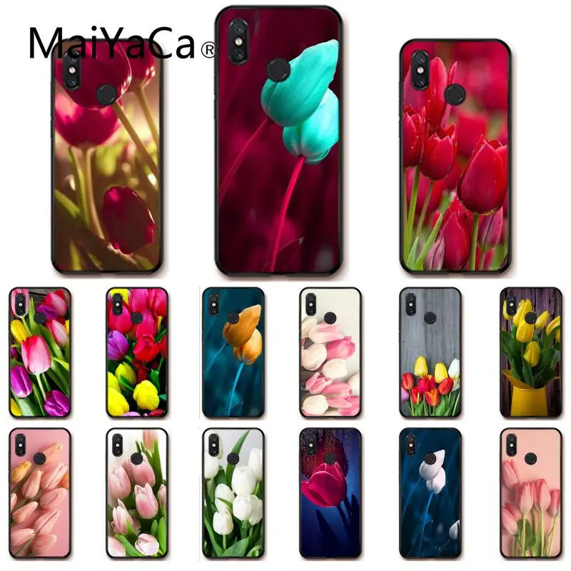 Maiyaca чехол для телефона с цветком тюльпана Xiaomi mi5 6 A1 A2 Lite Mi9 9SE mi8lite 8explorer Pocophone F1 |