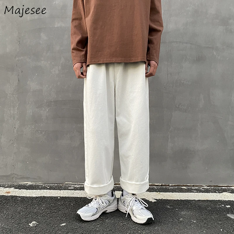 

Для мужчин по всей длине голенище джинсы для активного отдыха; Однотонные Ins модные высокое качество с прямыми карманами на кепки, кепки в ст...