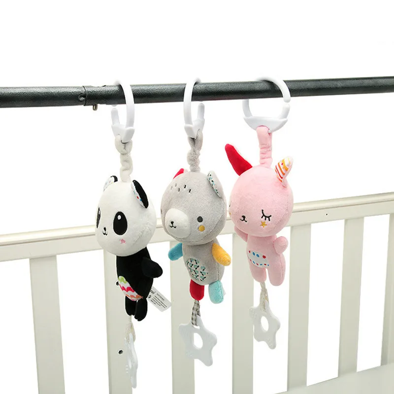 Детские милые мягкие плюшевые подвесной зажим куклы игрушки с Прорезыватель для