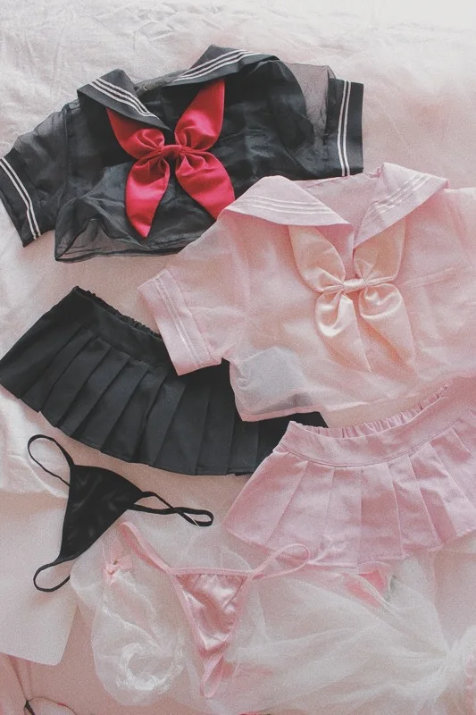 3 шт./комплект женские прозрачные трусики и мини-юбка | Тематическая одежда