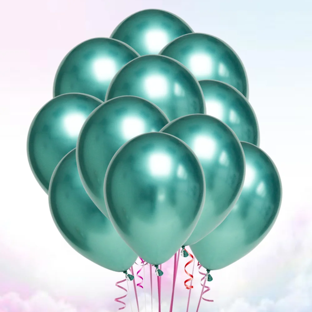 

50pcs 10 Inches Latex Thicken Balloons Metallic Color Party Ornaments Supplies (Golden)
