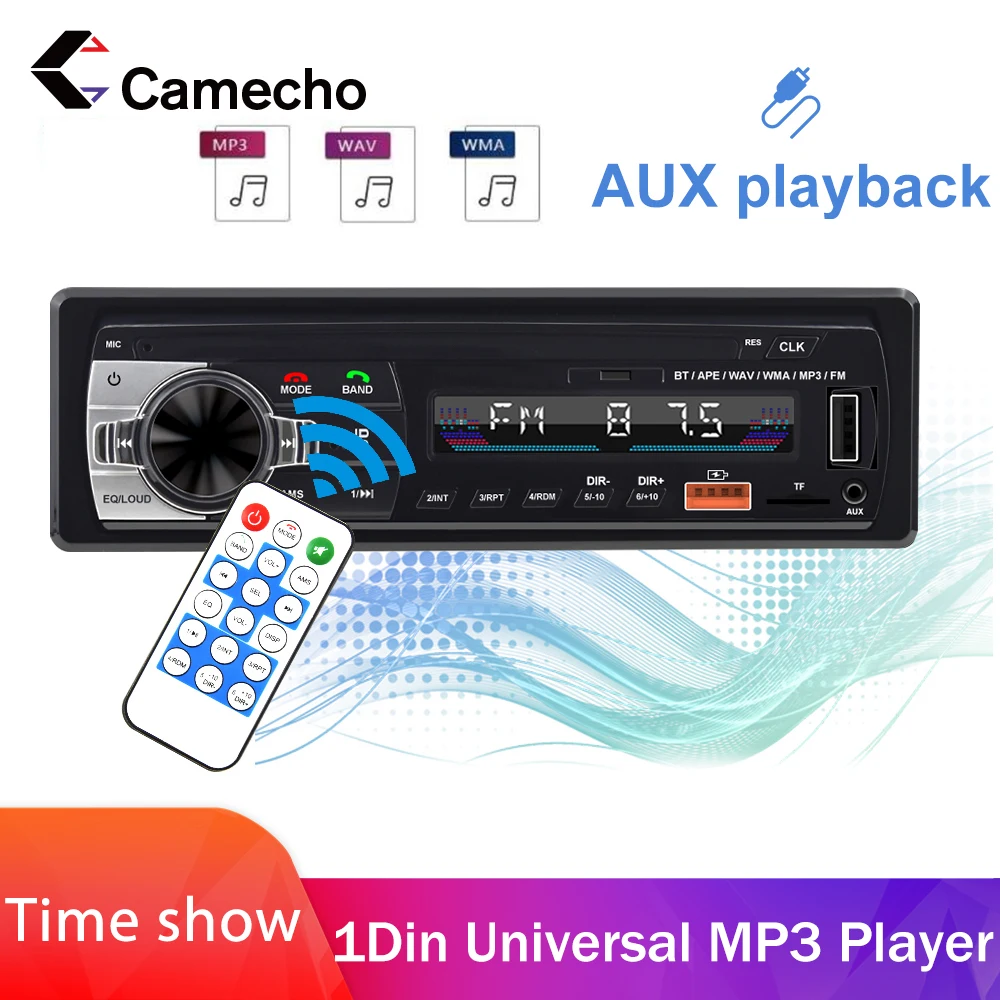 

Camecho 1Din Car Radios Stereo 12V Radio Mp3 Player FM Radio USB/TF/AUX-IN/Pleasant Remote Control Digital Bluetooth-Compatible