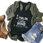 Забавная кофейная майка I Run On Coffee Wine  Prime в стиле 90-х с графическим принтом