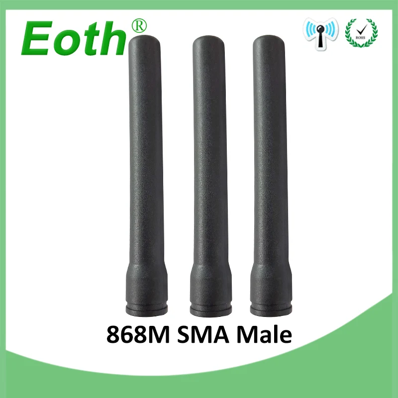 GRANDWISDOM 10pcs 868mhz antenna 3dbi sma male 915mhz lora antene pbx iot module lorawan signal receiver antena