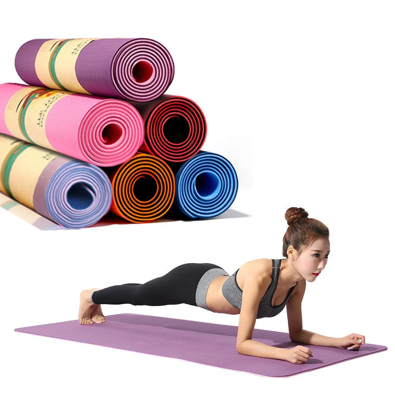 

TPE Yoga Mat Multifunctional Non-Slip Shock Absorption Fitness Mat For Beginners Home Training Blanket Dance Flat Support Mat