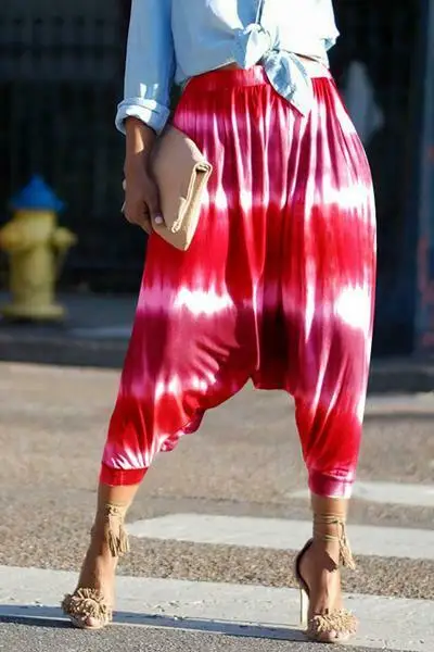 Летние женские брюки-шаровары в стиле хип-хоп | Женская одежда