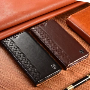 retro genuine leather case cover for oppo realme c21 magnetic wallet flip cover free global shipping