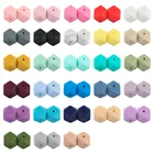 20 шт., шестигранные силиконовые бусины для соски-пустышки