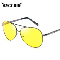 new metal frame glasses drivers anti glare night vision goggles unisex classic fashion driver glasses yellow lenses sunglasses