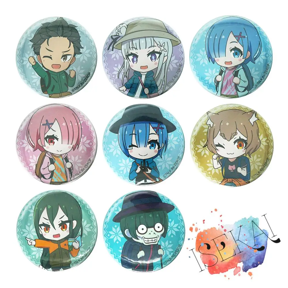 Rezero аниме Рем Ram Natsuki Subaru Emilia Felix Re:Zero kara Hajimeru Isekai Seikatsu Relife металлический значок