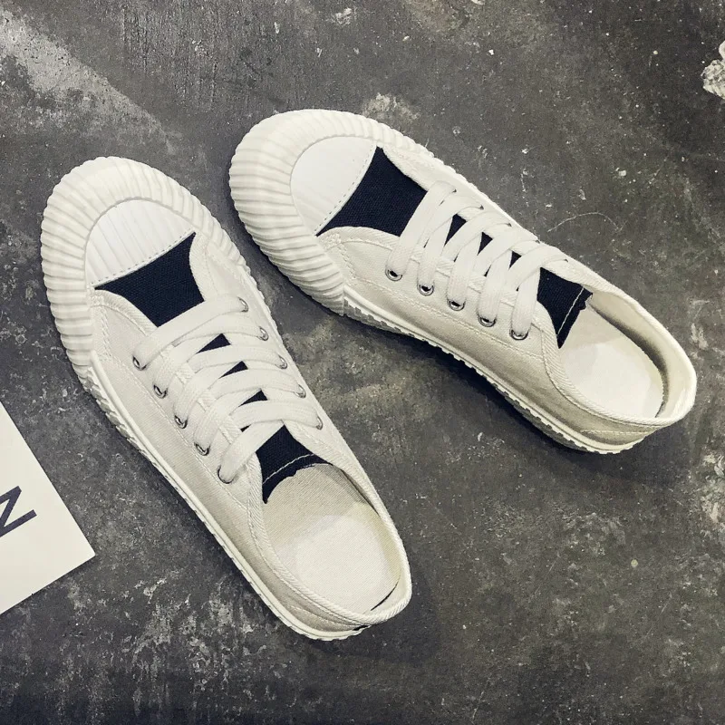 2020 Весенняя женская парусиновая обувь модные кроссовки для тенниса черная