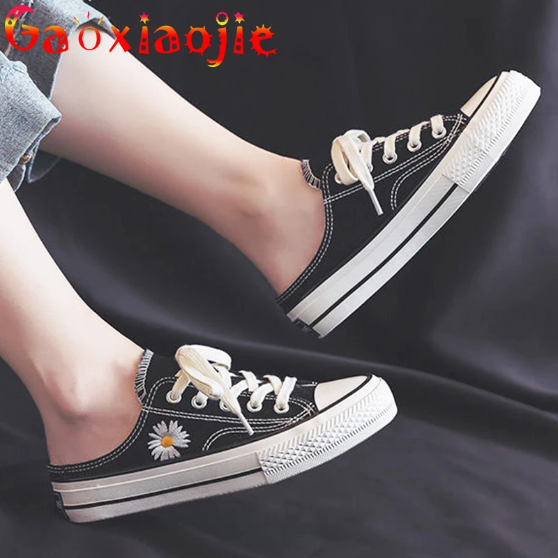 

Женские холщовые туфли Little Daisy, Новинка весна-лето 2020, Студенческая обувь, универсальные туфли без каблука, туфли без каблука, плоская подошв...