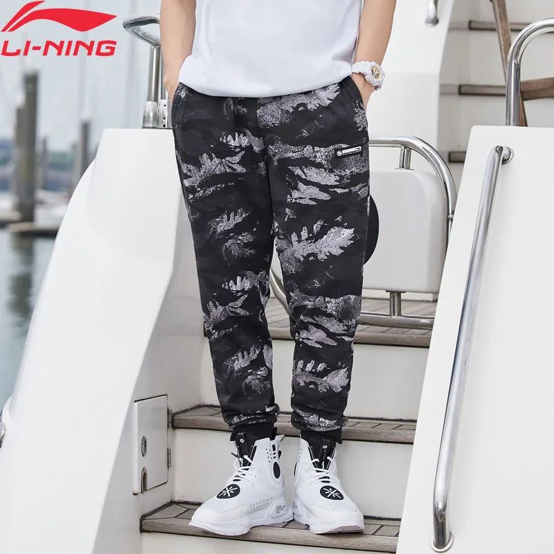 Li-Ning мужские баскетбольные штаны BAD FIVE теплые флисовые 66% хлопок 34% полиэстер Обычная посадка подкладка спортивные штаны AKLN969 MKY434