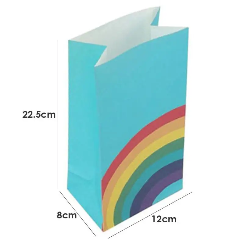 40/48 шт бумажный мешок мини стоячие радужные упаковочные сумки Открытый верх