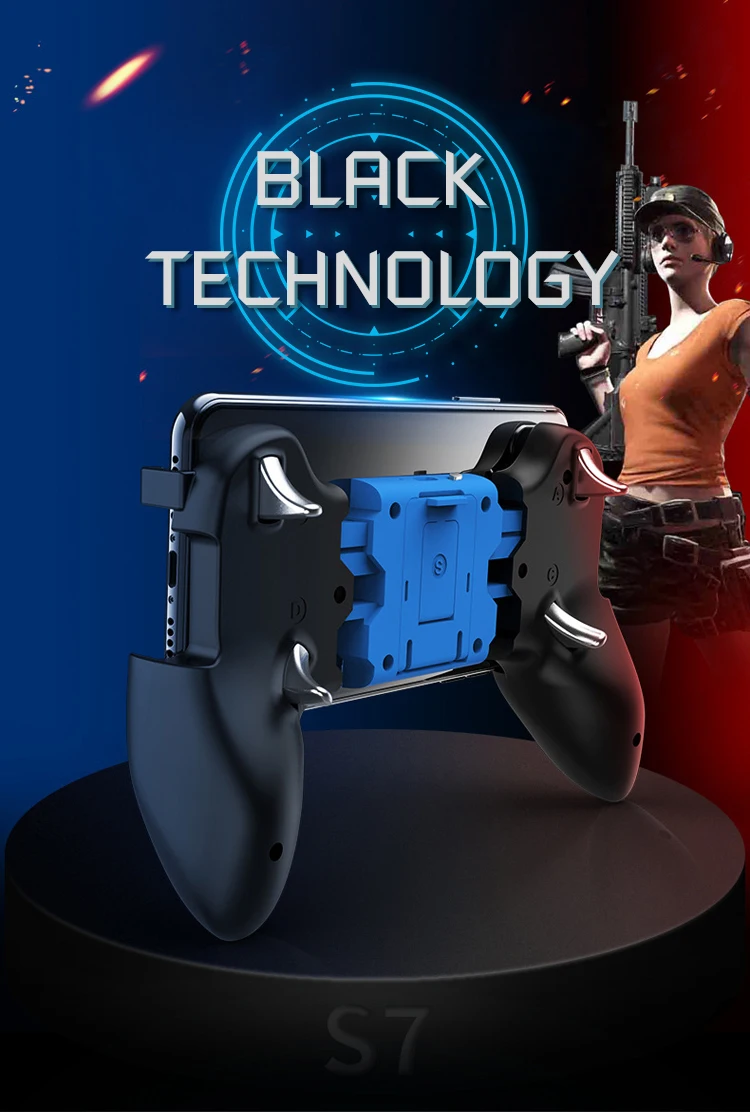 Беспроводной Bluetooth аккумуляторная игровой контроллер для Pubg игрового контроллера геймпад для iPhone iOS 2-в-1 ручка и кронштейн для телефонов на базе Android с Bluetooth
