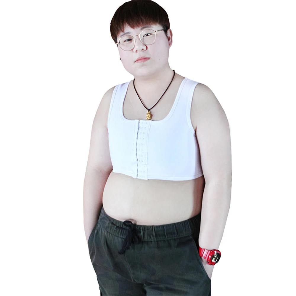 

BaronHong Tomboy Trans Lesbian Mesh Middle Hooks Breathable Chest Binder