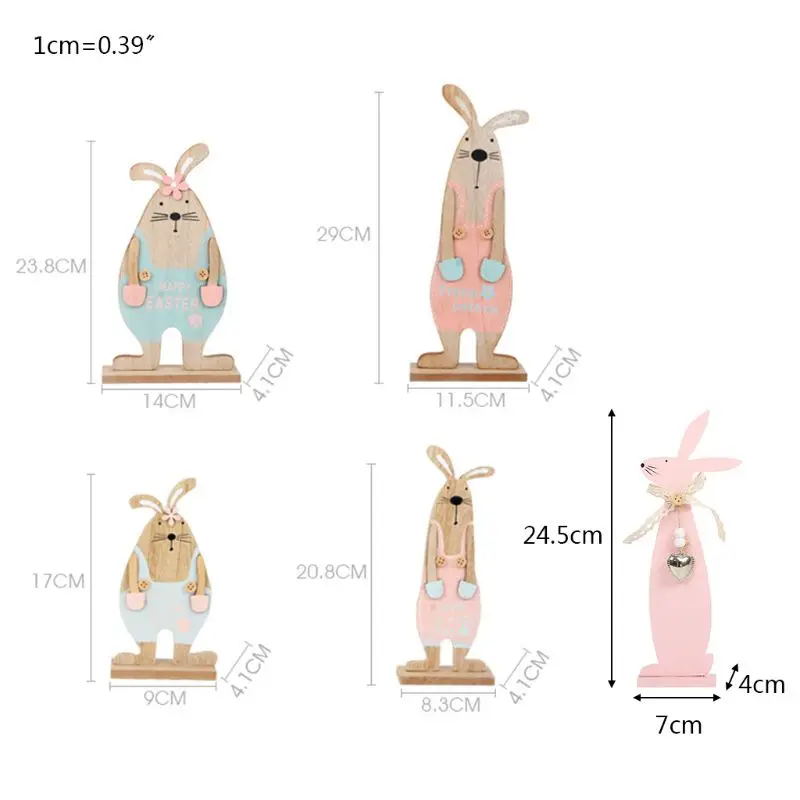 

Creative Easter Rabbit Decoration DIY Wood Premium Bunny Pendant Home Accessory