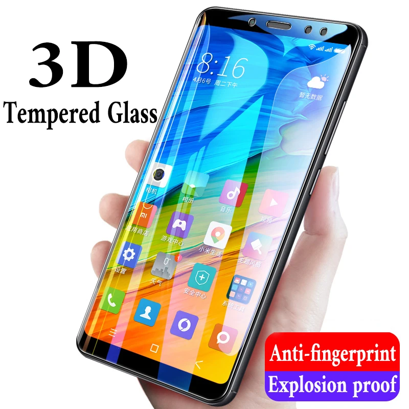 3D закаленное стекло для Xiaomi Redmi Note 5 Pro Plus полное покрытие протектор экрана 5A