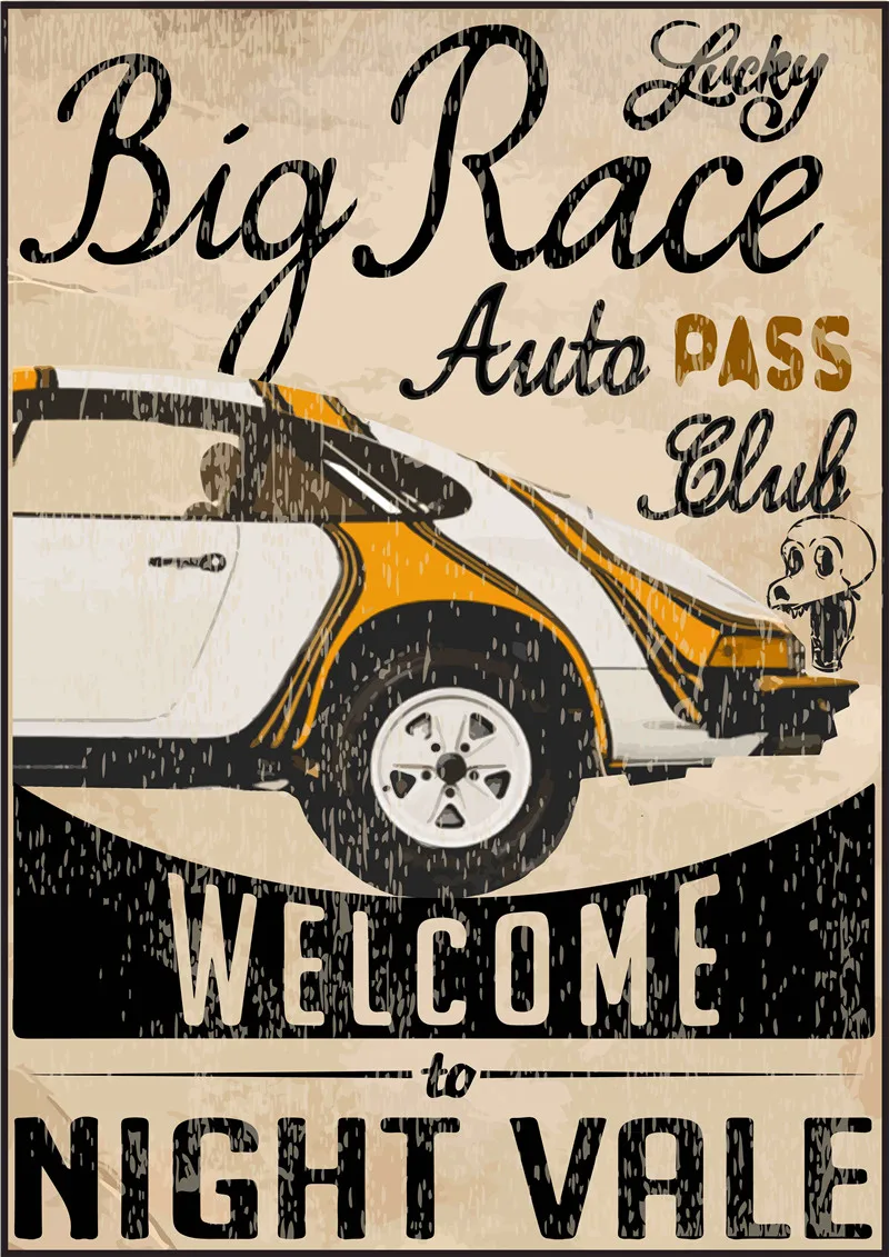 

Metalplate Movie Poster Vintage Retro Decor Metal Sign Racing Car Decoration for Home Bus Jeep Vintage Wall Posters Garage