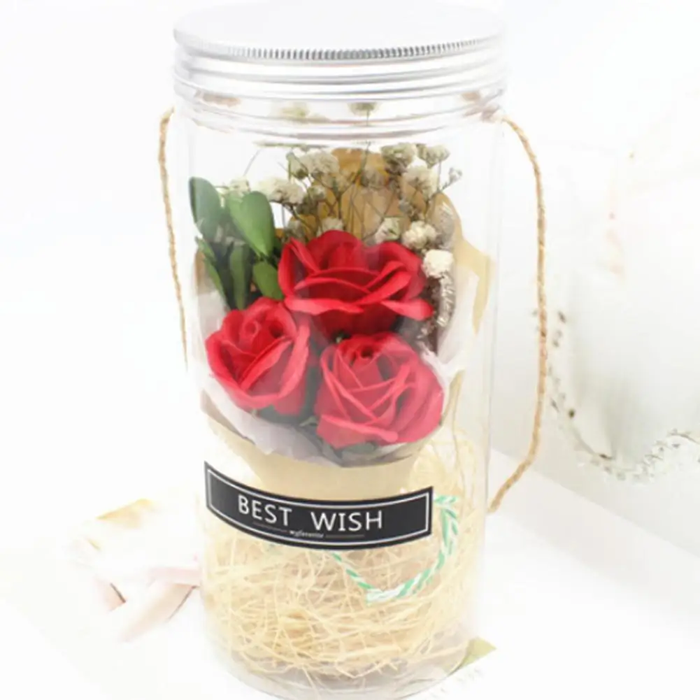 

Creative LED Night Light Rose In Wishing Bottle Night Lamp Novelty Gift Lamp For Christmas Valentine's Day Gift Wedding Decor