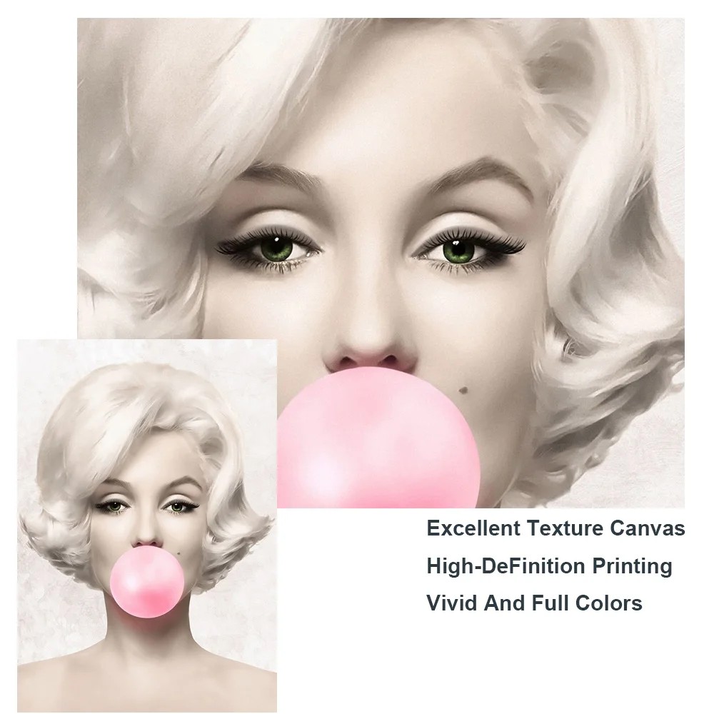 Девушки с розовой жвачкой холст художественные плакаты и принты винтажный