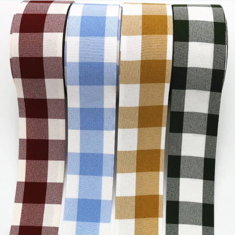 

1-1/2 38 мм клетчатая лента 10 метров материал для ручной работы сделай сам волос повязка на голову с бантом, одежда материал смычка