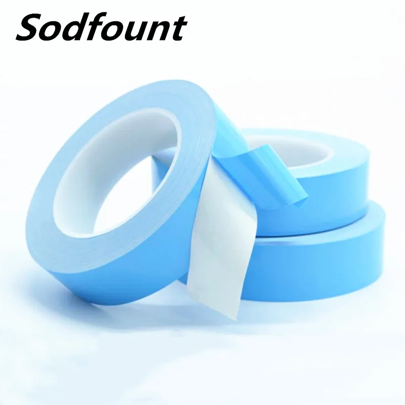 1pcs LED strip 1.0-2.0W Blue high temperature resistant insulation thermal conductive double-sided tape 0.15mmX3.5-15mmX25m