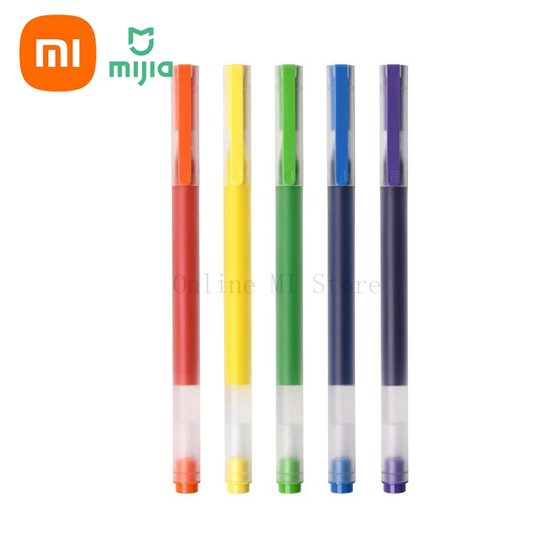 

Xiaomi Mijia Super Durable Colorful Writing Sign Pen Colors Mi Pen 0.5mm Gel pen Signing Pens For School Office Drawing 5pcs