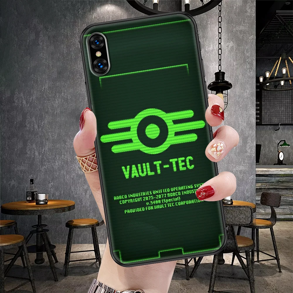 Чехол для телефона Game Fallout укрытие iphone 5 5S SE 2 6 6S 7 8 11 12 Mini Plus X XS XR Pro Max черный