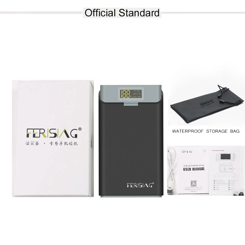 FERISING New Series 13000mah LED Display Power Bank External polymer Battery Powerbank for iphone 6 X XR XS max plus Samsung S8 | Мобильные