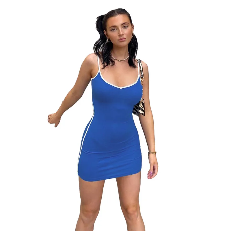 

Sexy Dress Women Spaghetti Strap Dresses Female High Waist Sheath Club Dress Short Summer 2021 Mini Sleeveless Vestidos