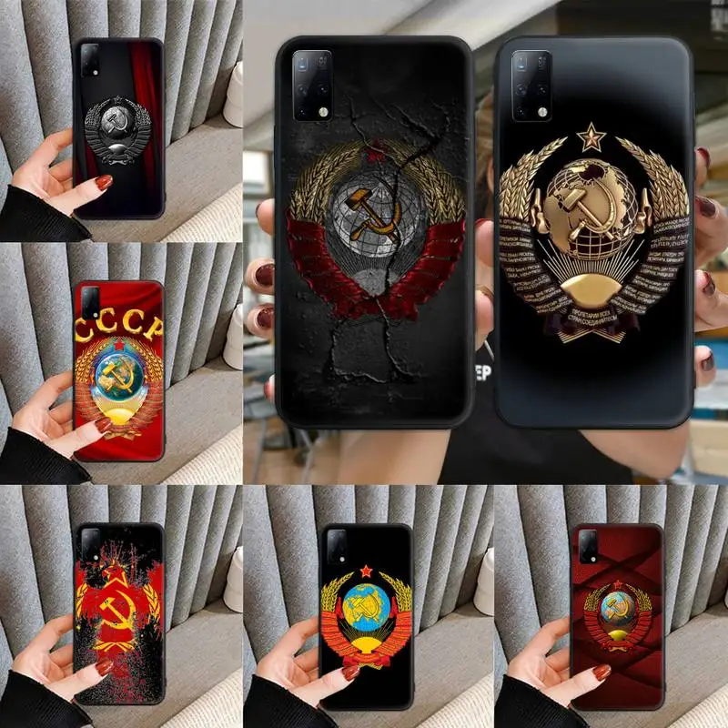 

USSR Soviet Emblem Phone Case for Samsung S6 S7 S8 S9 S10 edge plus S10 5G S20 S21 S30ultrs 5G Fundas Cover