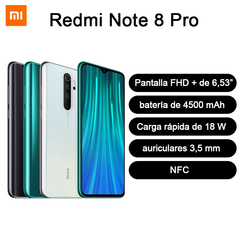 Оригинальный Смартфон Xiaomi Redmi Note 8 Pro 6 ГБ 64 128 мегапиксельная четырехъядерная