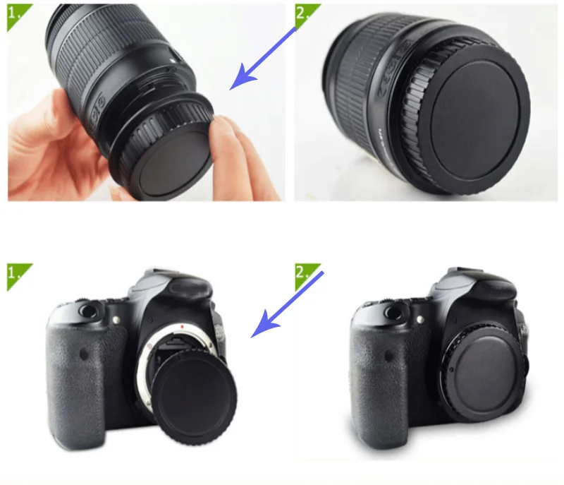 For Pentax PK K Mount Cameras Rear Lens and Body Cap K-7 K-x K-r K-5 K-01 K-30 images - 6